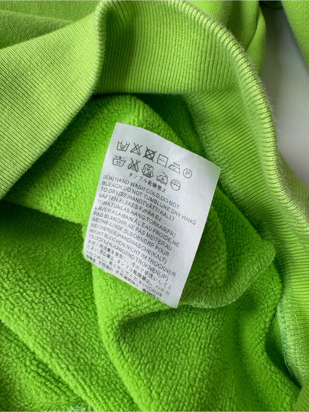 Acne Studios Neon Green Oversize Fit Hoodie - Measure Face AW14 - Unisex - Picture 9 of 9